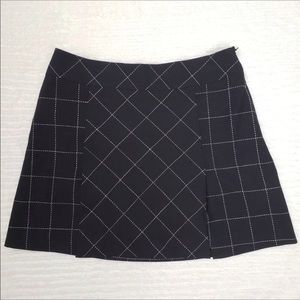Trina Turk Black 90’s Y2K Black & White Mini Skirt Size 2